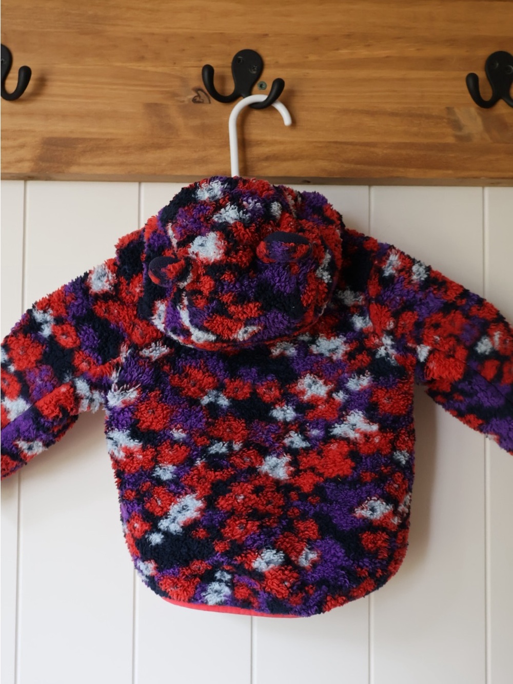 The North Face Campshire Baby Colorful Fleece Teddy Jacket - Red, Purple, Black - Picture 7 of 10
